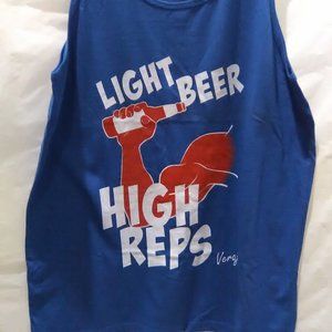 Beer Tank Tops Men's color Blue Size Medium